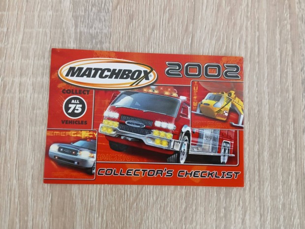 Matchbox katalgus 2002 kis fzet