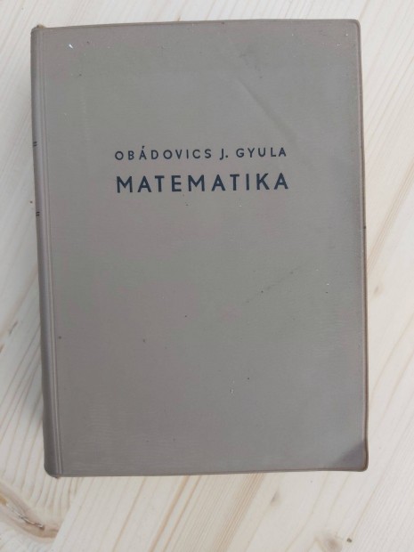 Matematika, Obdovics J. Gyula