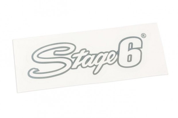 Matrica Stage6 logó 20x6cm ezüst