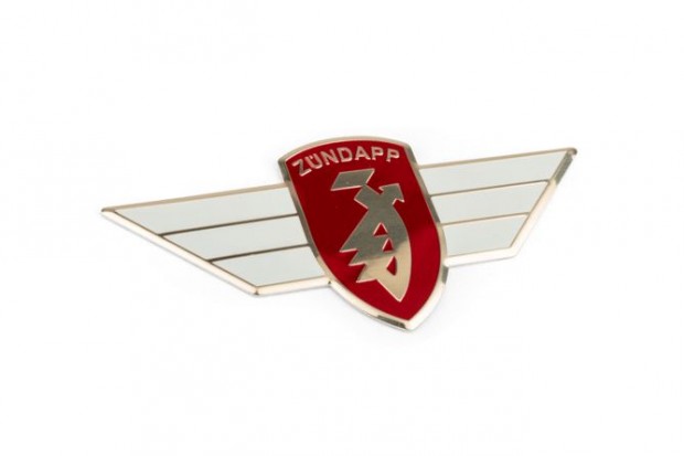 Matrica Zündapp Szárny 98x47mm piros / fehér