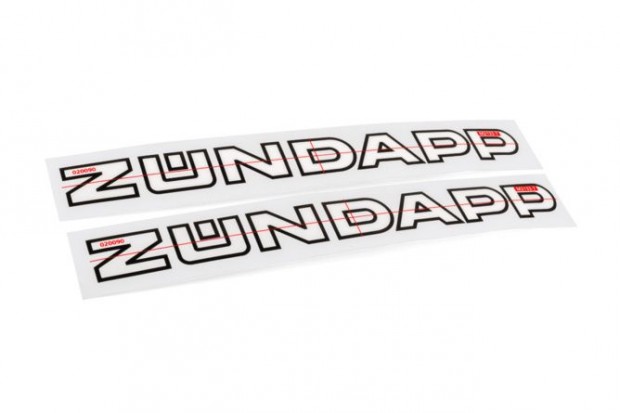 Matrica Z�ndapp (x2) 220x 20mm fekete / feh�r