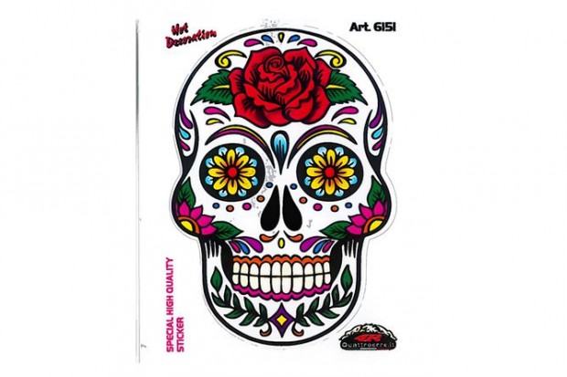 Matrica mexik�i koponya 10x12 cm