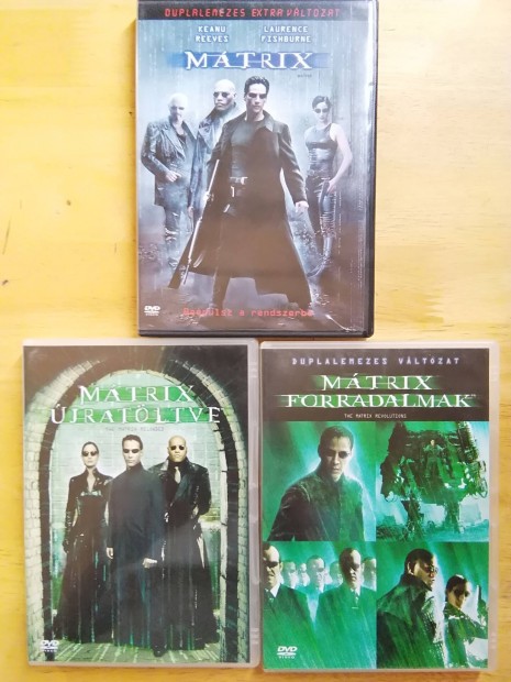 Matrix 1-2-3 duplalemezes jszer dvd Keanu Reeves 