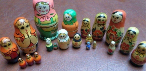 Matrjoska baba gyűjtemény 20 db vintage