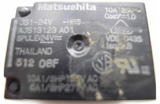 Matsushita rel , JS-1 , 24 V DC , 6 A , 1 morze , hasznlt