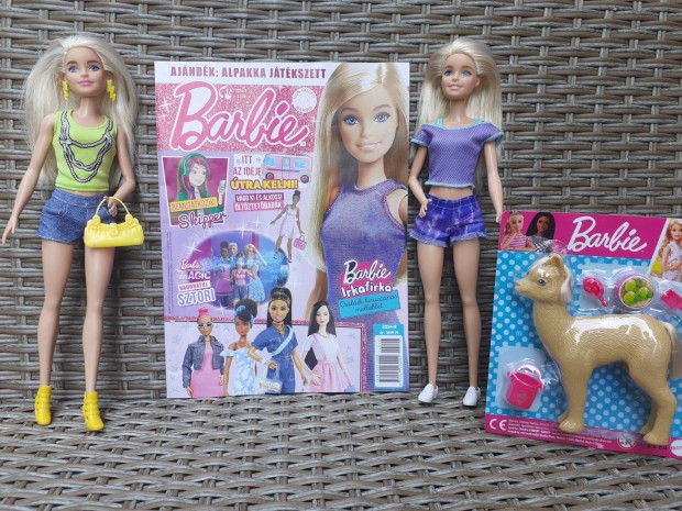 Mattel Barbie Babk/j! Barbie Magazinnal/ Alpakka Szett