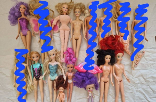Mattel Barbie babk, Disney babk, Shopkins baba 990.-/db