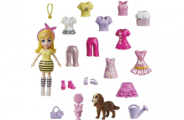 Mattel Polly Pocket baba - Mhecsks, virgokkal