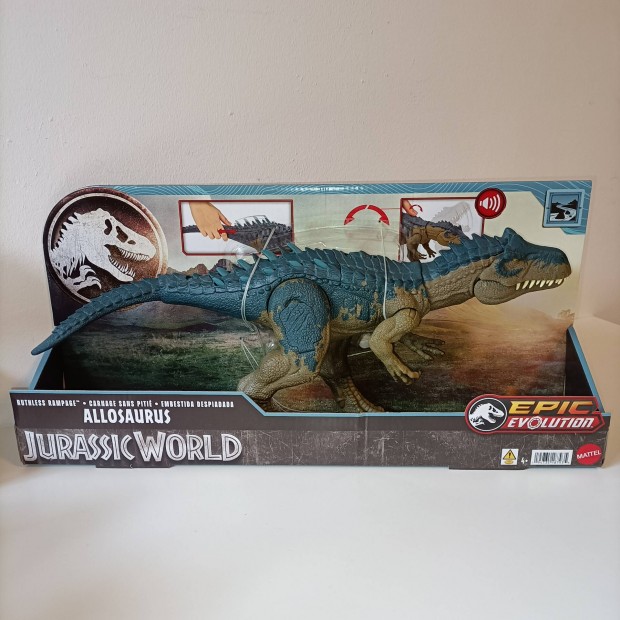 Mattel jurassic world allosaurus dinoszaurusz dn figura