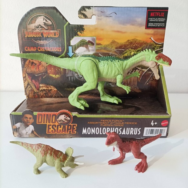 Mattel jurassic world monolophosaurus dinoszaurusz dn figura