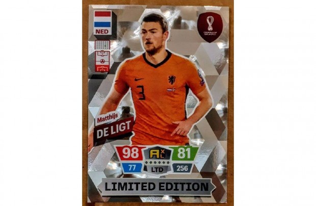 Matthijs de Ligt Hollandia Limited focis krtya Panini Qatar 2022