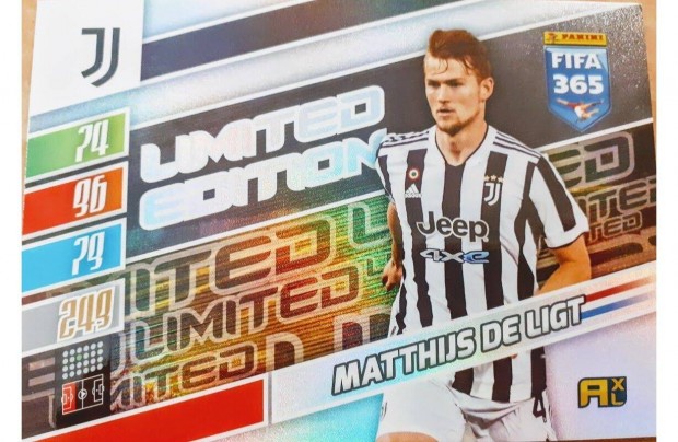 Matthijs de Ligt Juventus XXL Limited focis krtya Panini FIFA 2022