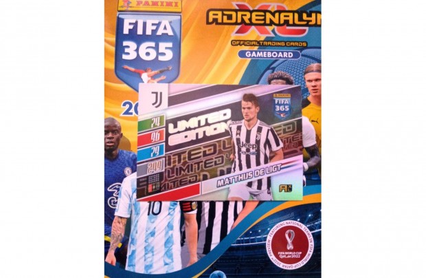 Matthijs de Ligt (Juventus) Fifa 365 2022 XXL Limited focis kártya