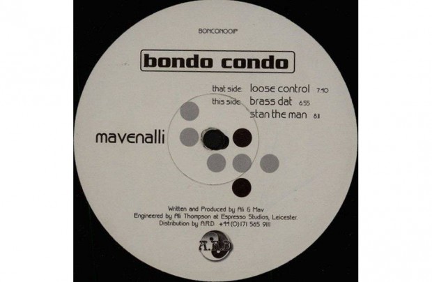 Mavenalli - Bondo Condo (12", Promo) + 4000 db-ról van lista