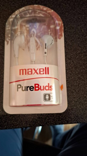 Maxell 303989.00.CN Purebuds + MIC mikrofonos flhallgat, fehr