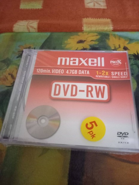 Maxell DVD-RW lemez 4,7GB Tbbszr rhat 5db/csomag