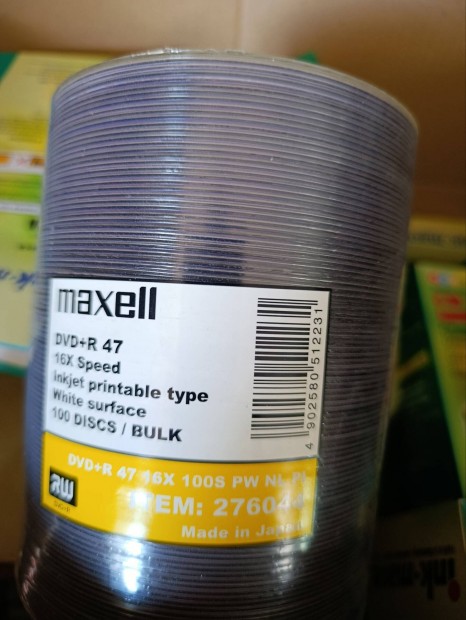 Maxell DVD+R 100-as henger + dupla DVD tokok
