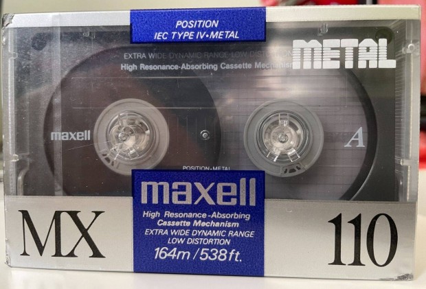 Maxell MX 110 1990 metal j, bontatlan magnkazetta, kazetta