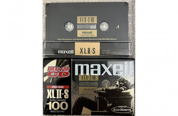 Maxell XLII-S 100 vadonatj, bontott kazetta Black Magnetite!