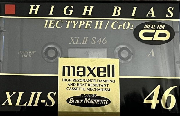 Maxell XLII-S 46 krmos vadonatj (flis) kazetta MC
