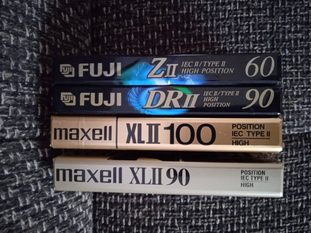 Maxell,fuji chrome kazetta csomag bontatlan,j