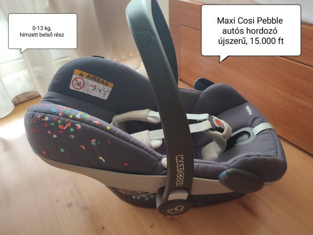 Maxi Cosi Pebble auts hordoz, 0-13 kg, jszer