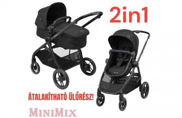 Maxi-Cosi Zelia 3 Essential Black multifunkcis 2in1 babakocsi