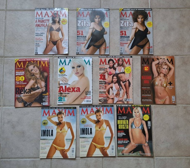 Maxim magazin csomag - Magyar kiad�s - 10 db - Ritka