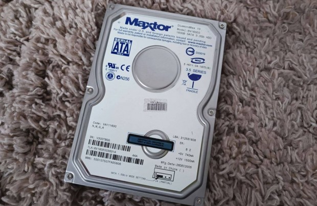 Maxtor 160GB SATA HDD, 100/100