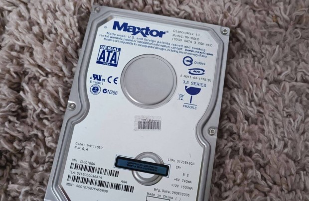 Maxtor 160GB SATA HDD, 100/100