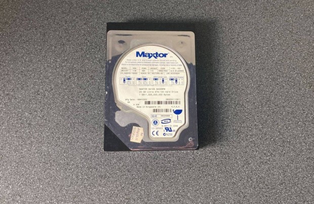 Maxtor 5400RPM 20GB 3,5 IDE ATA HDD merevlemez winchester