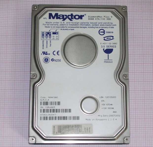 Maxtor 60GB IDE winchester