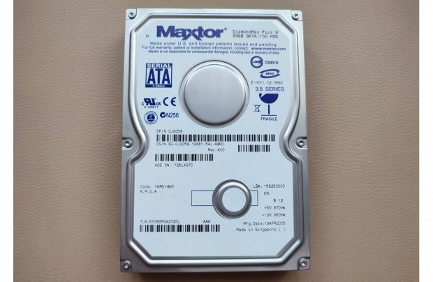 Maxtor 80 GB SATA HDD (winchester)