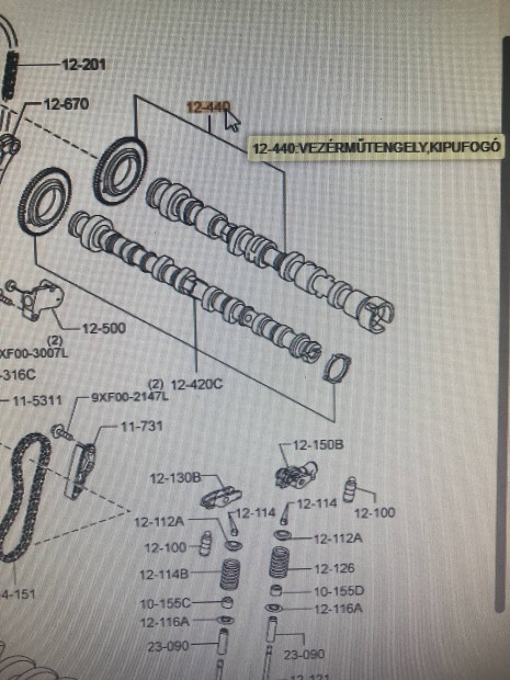 Mazda 2.2 Diesel Vezrmtengely SH0112440B