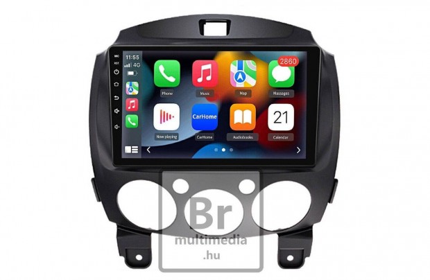 Mazda 2 Rdi Android Kijelz Multimdia Navigci Carplay 2Din Hifi