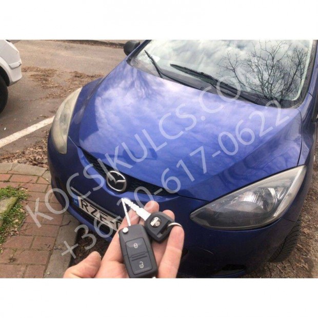 Mazda 2 autkulcs msols, programozs