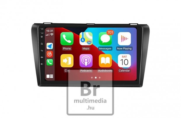Mazda 3 Rádió Android Kijelző Multimédia Navigáció Carplay 2Din Hifi