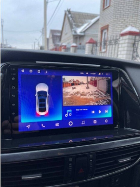 Mazda 6 Carplay Multimédia Android GPS Rádió Tolatókamerával