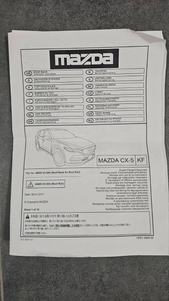 Mazda CX5 gyri csomagtart