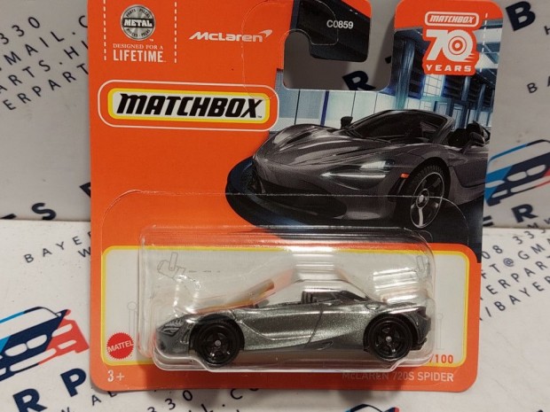 McLaren 720S Spider - 2023 66/100 - bliszteres -  Matchbox - 1:64