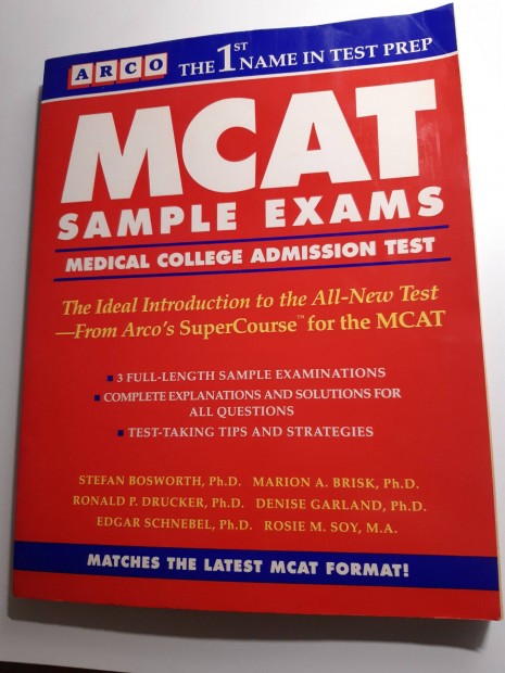 Mcat Sample Exams Medical College Admission Test (1992)