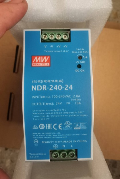 Mean WELL NDR-240-24 24V 10A 240W tpegysg