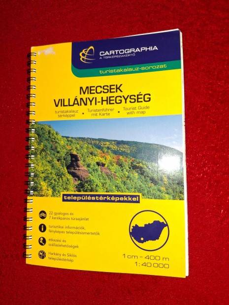 Mecsek és Villányi-hegység turistakalauz térképpel 1:40.000
