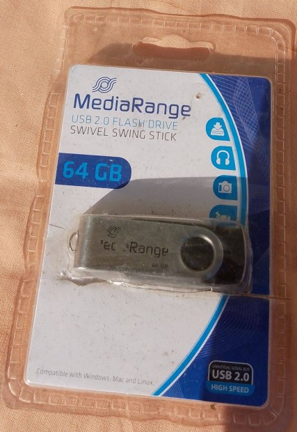 Mediarange 64 GB-os fm burkolat vadonatj pendrevie-mat 3 db egytt