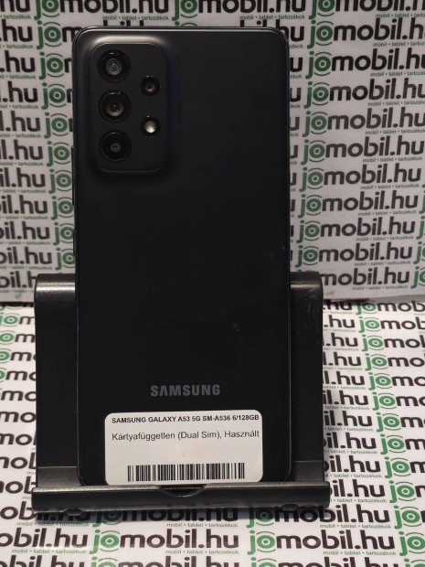 Megkmlt Samsung Galaxy A53 5G fekete jtllssal