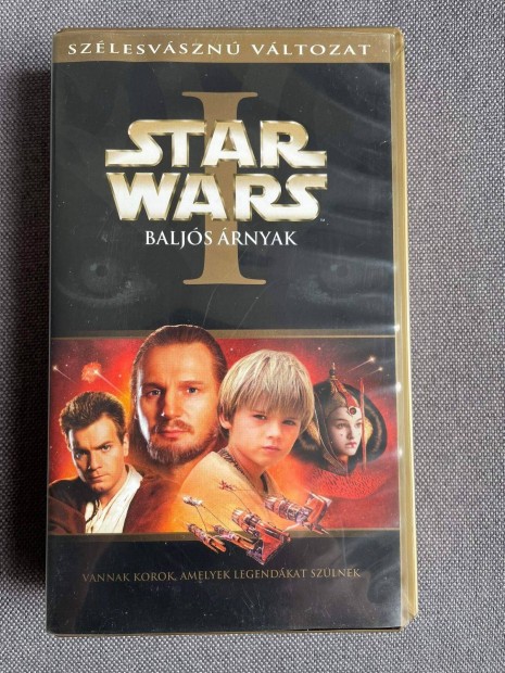 Megkímélt Star Wars I. rész Baljós árnyak 1 VHS videó kazetta