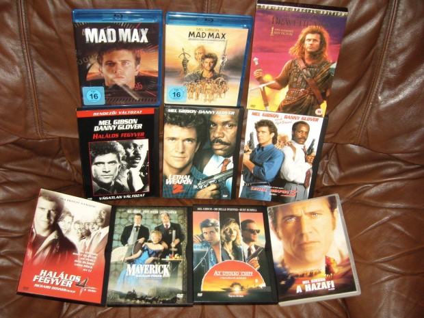 Mel Gibson . dvd s Blu-ray filmek . Cserlhetk !