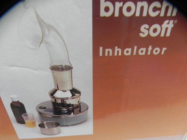 Meleg Inhalátor B R O N C H I S O F T króm üveg kivitel új német