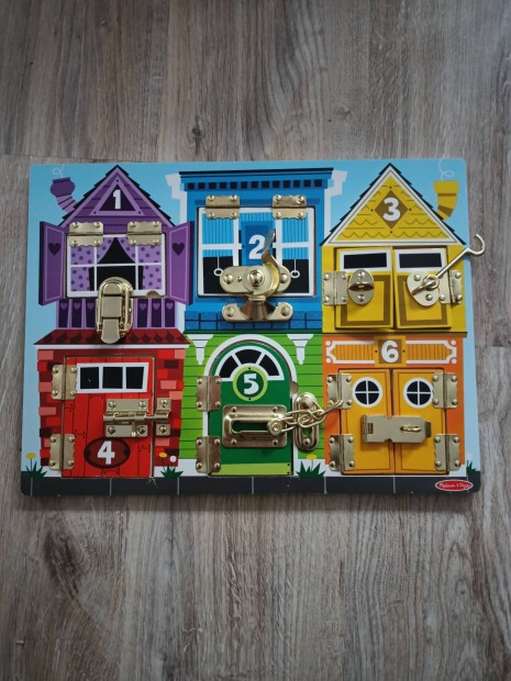 Melissa & Doug zárák,reteszek tábla játék!