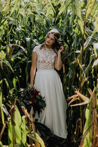 Melove Bridal rusztikus boho menyasszonyi ruha - 36 mret